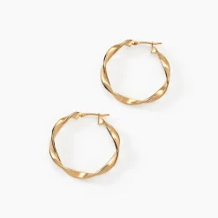 Créoles Lenna Torsadée Plaqué Or Jaune