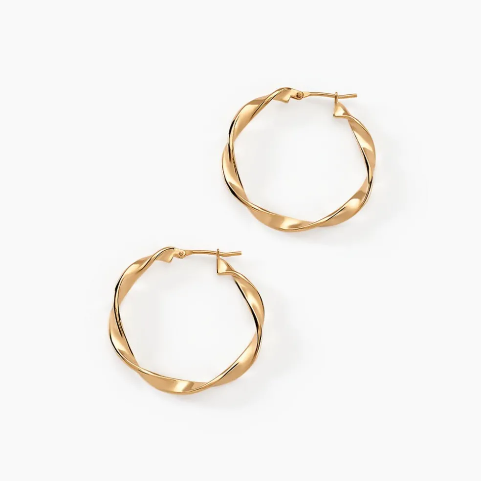 Créoles Lenna Torsadée Plaqué Or Jaune