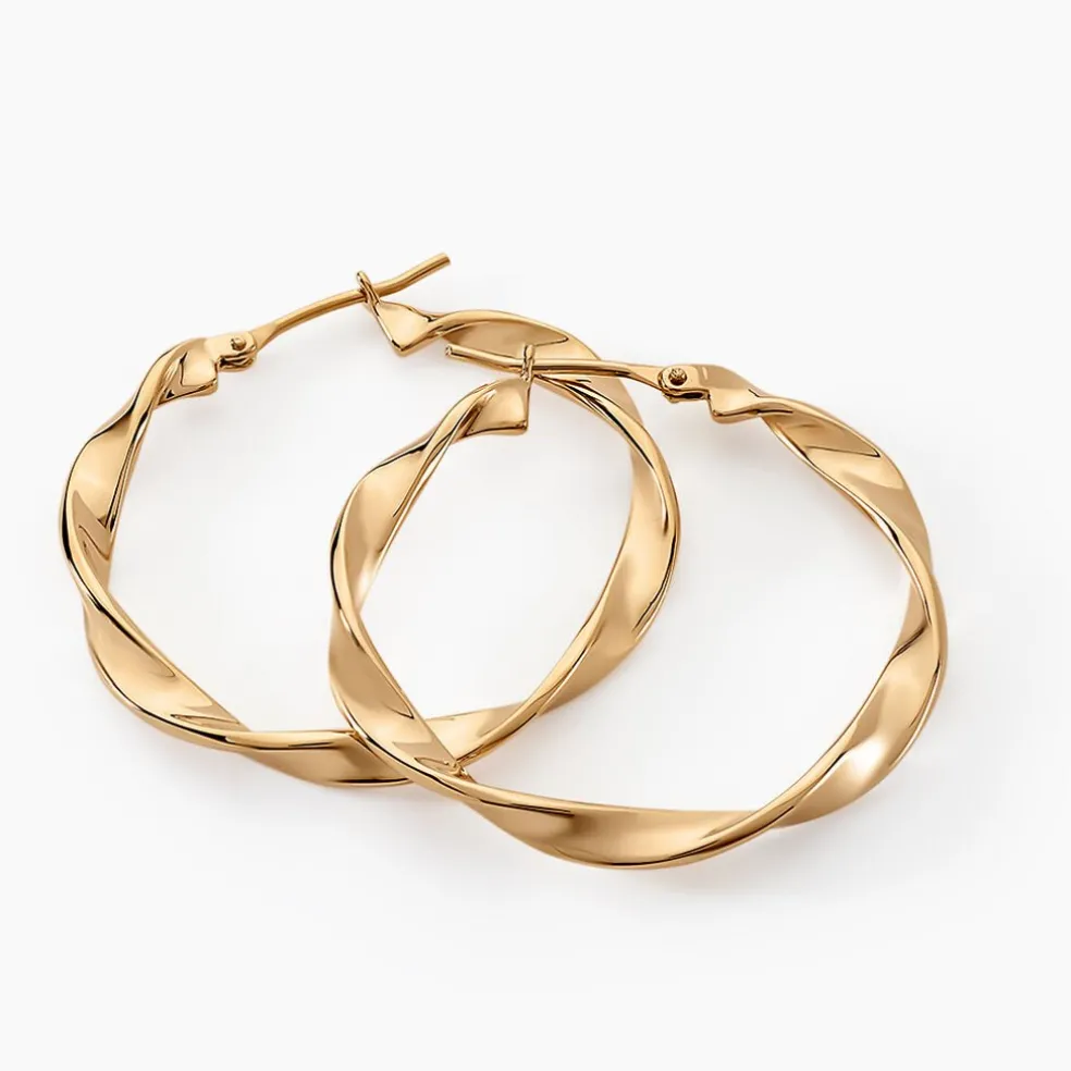 Créoles Lenna Torsadée Plaqué Or Jaune