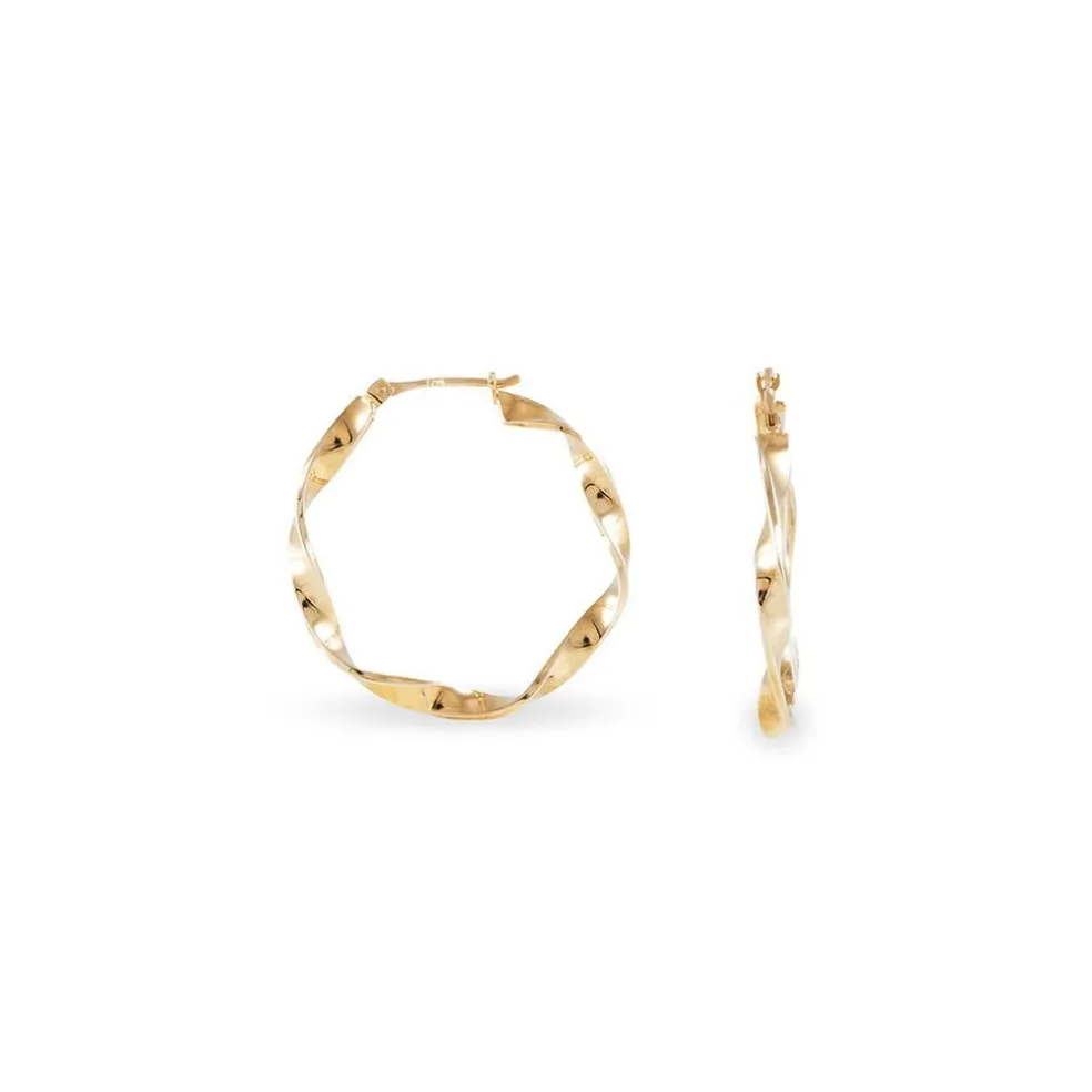 Créoles Lenna Torsadée Plaqué Or Jaune