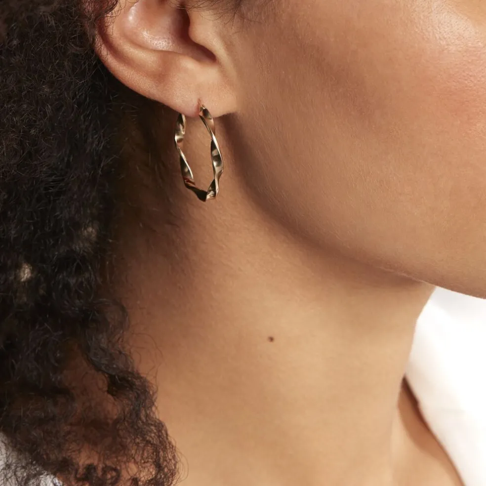 Créoles Lenna Torsadée Plaqué Or Jaune