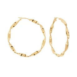 Créoles Lenna Torsadée Plaqué Or Jaune