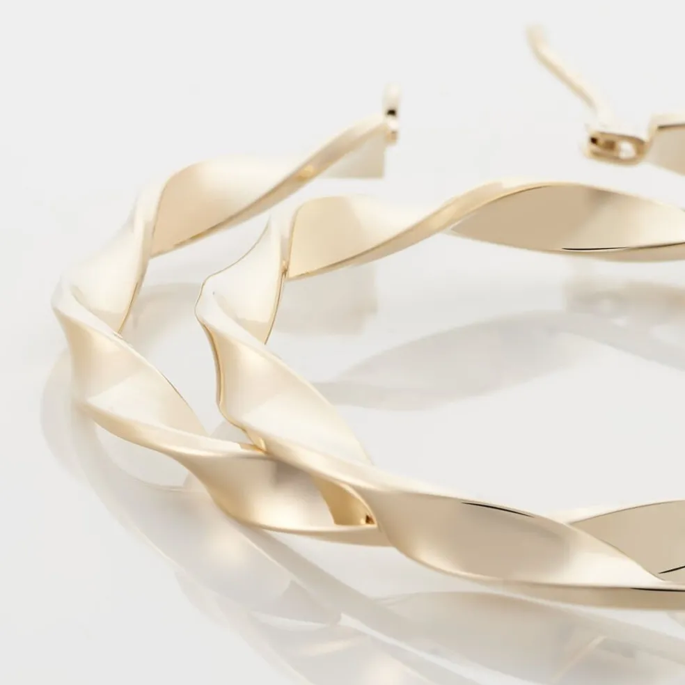 Créoles Lenna Torsadée Plaqué Or Jaune