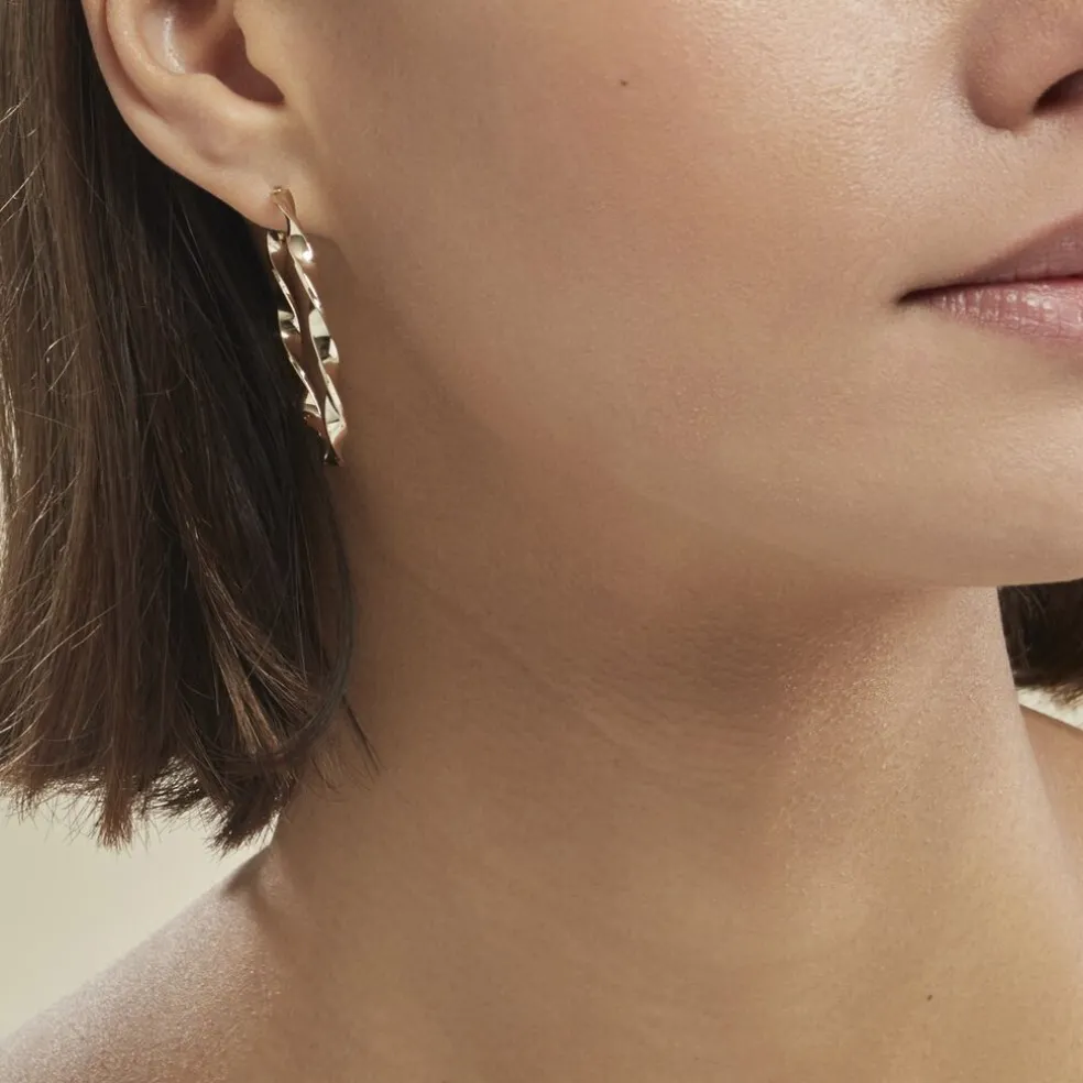 Créoles Lenna Torsadée Plaqué Or Jaune