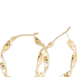 Créoles Lenna Torsadée Plaqué Or Jaune