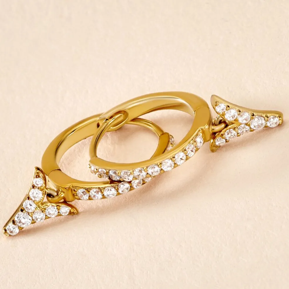 Créoles Ligeia Or Jaune Oxyde De Zirconium