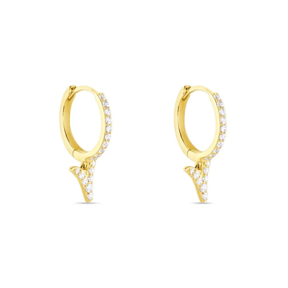 Créoles Ligeia Or Jaune Oxyde De Zirconium