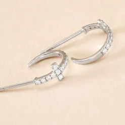 Créoles Like A Virgin Or Blanc Oxyde De Zirconium