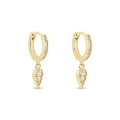 Créoles Lilibeth Plaqué Or Jaune Oxyde De Zirconium Oxyde