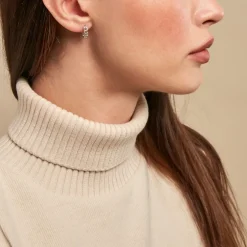 Créoles Linkki Argent Blanc