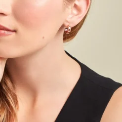 Créoles Lisa Argent Rose