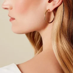 Créoles Loanne Acier Doré