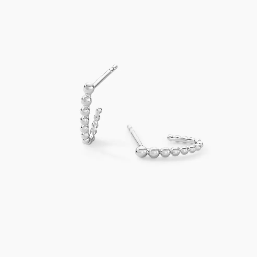 Créoles Louisette Argent Blanc