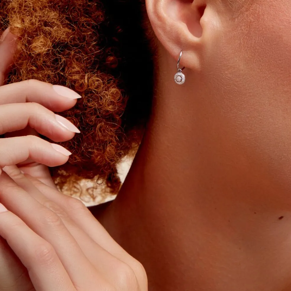 Créoles Lulu Or Blanc Oxyde