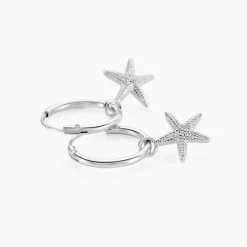 Créoles Lupita Argent Blanc