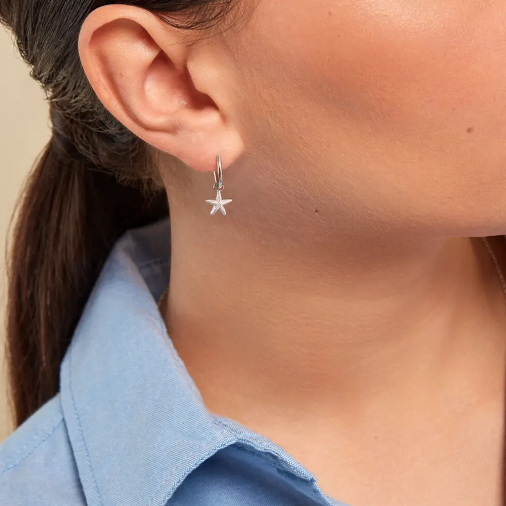 Créoles Lupita Argent Blanc