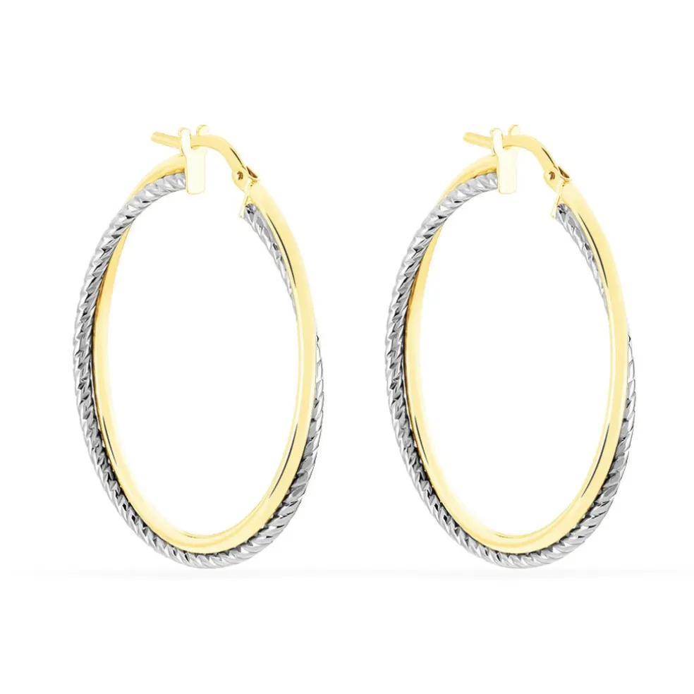 Créoles Maelia Or Bicolore