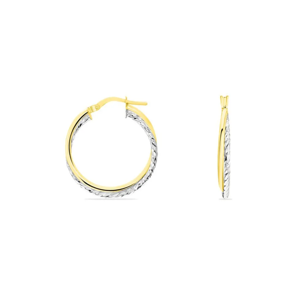 Créoles Maelia Or Bicolore