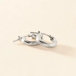 Créoles Maia Argent Blanc