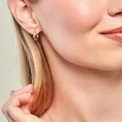 Créoles Maia Argent Rose