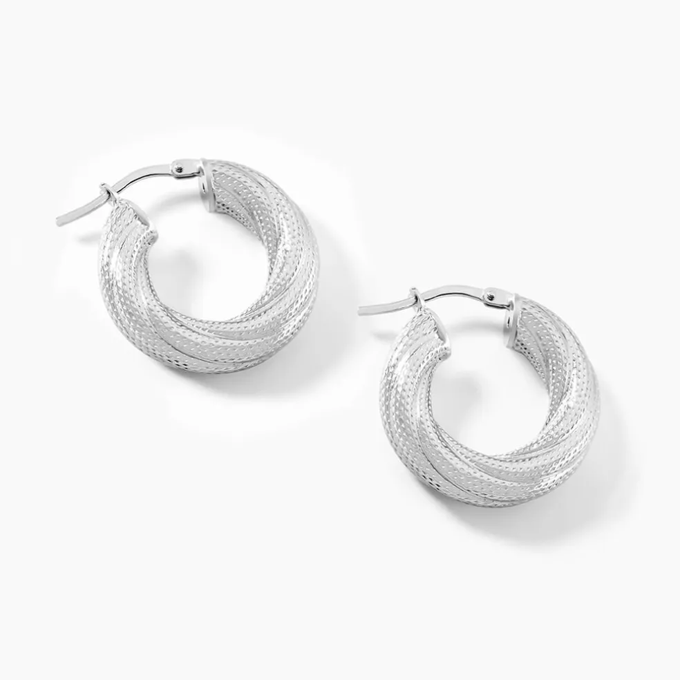 Créoles Manon Argent Blanc