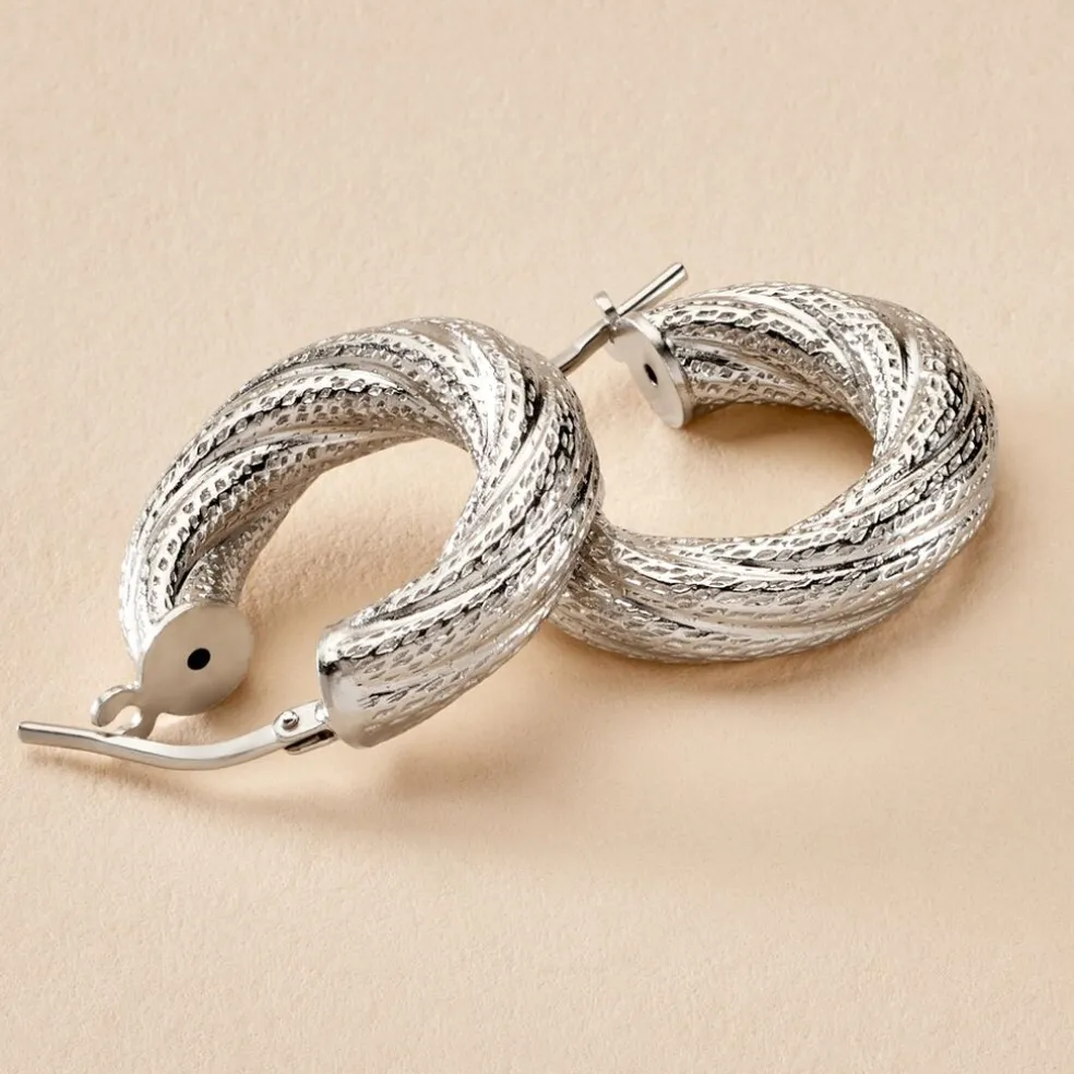 Créoles Manon Argent Blanc