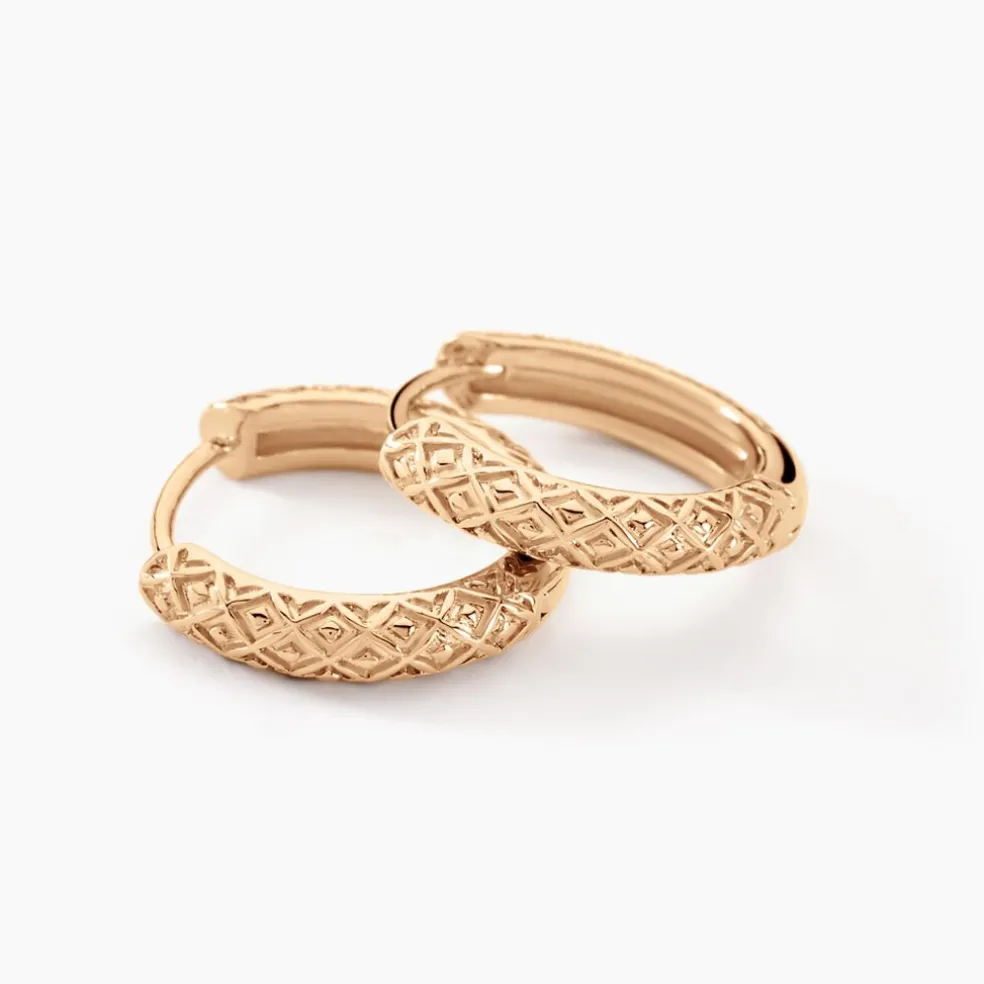 Créoles Manua Plaqué Or Jaune