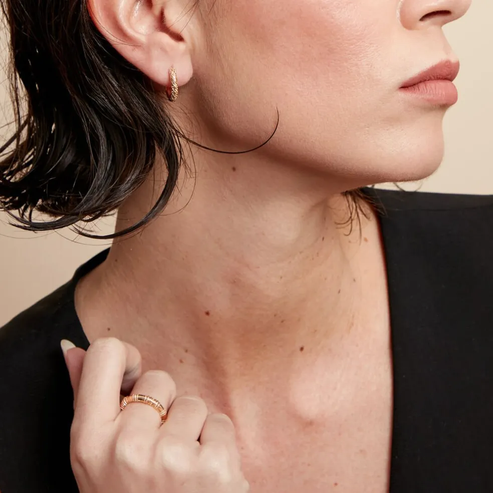 Créoles Manua Plaqué Or Jaune