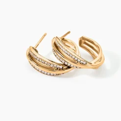 Créoles Marceline Rondes Plaqué Or Jaune Oxyde De Zirconium