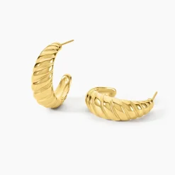 Créoles Marjo Acier Jaune