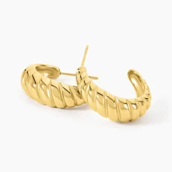 Créoles Marjo Acier Jaune