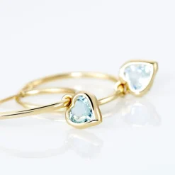 Créoles Marsie Coeur Or Jaune Topaze