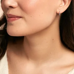 Créoles Marty Plaqué Or Jaune Spinelle Synthétique