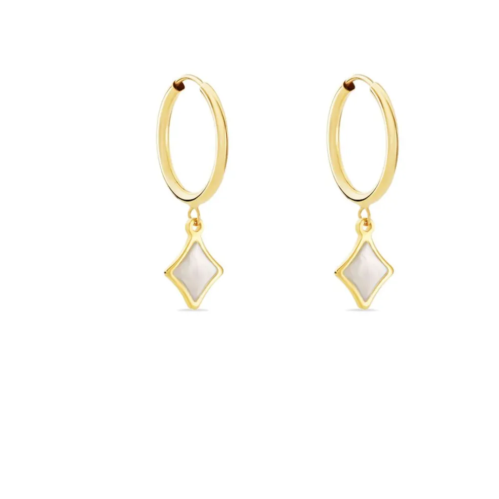 Créoles Marvella Or Jaune Nacre