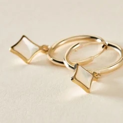 Créoles Marvella Or Jaune Nacre