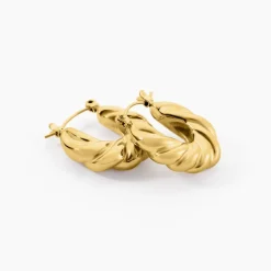 Créoles Melrose Acier Jaune