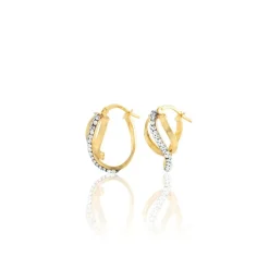 Créoles Mitica Or Jaune Strass