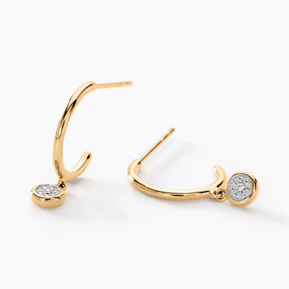 Créoles Mon 1er Diamant Or Jaune Diamant