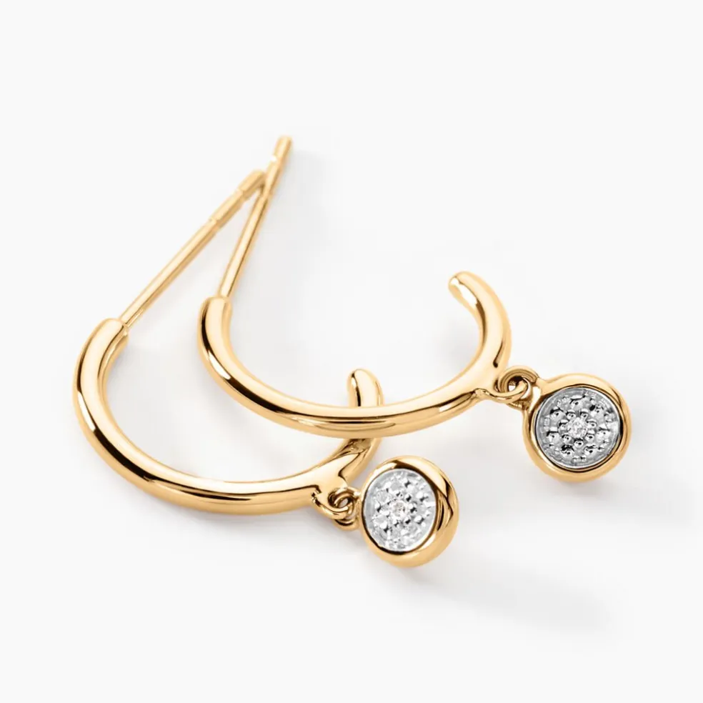 Créoles Mon 1er Diamant Or Jaune Diamant