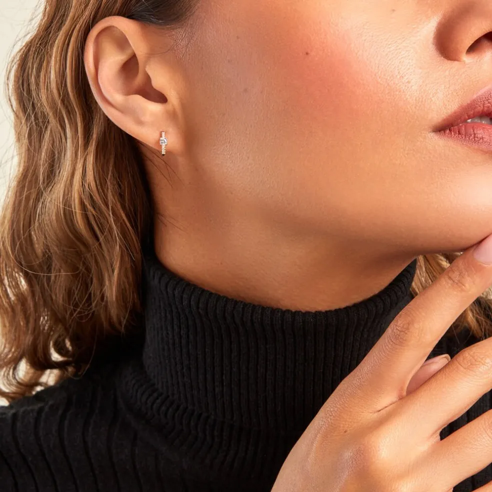 Créoles Nagendra Or Jaune Oxyde De Zirconium