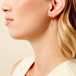 Créoles Nessa Acier Jaune