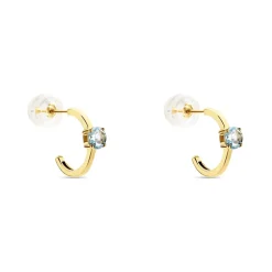 Créoles Nottingham Or Jaune Topaze