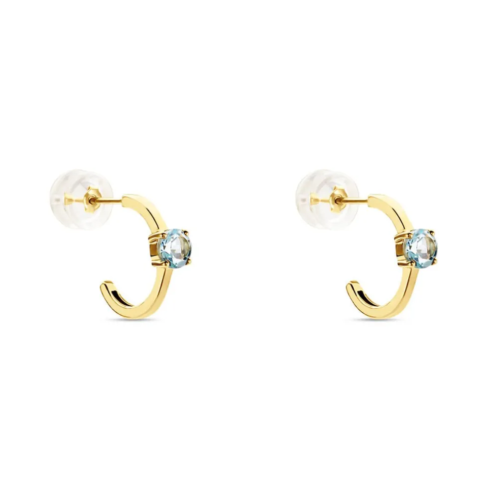 Créoles Nottingham Or Jaune Topaze