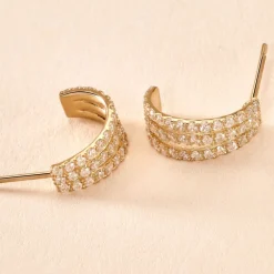 Créoles Oiva Or Jaune Oxyde De Zirconium