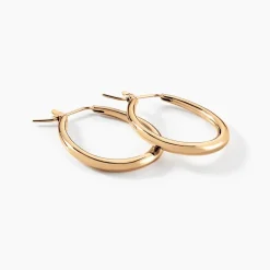 Créoles Olivia Ovale Plaqué Or Jaune