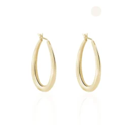 Créoles Olivia Ovale Plaqué Or Jaune