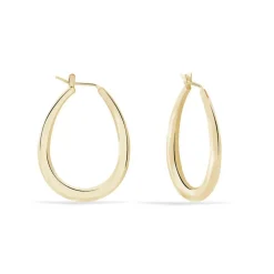 Créoles Olivia Ovale Plaqué Or Jaune