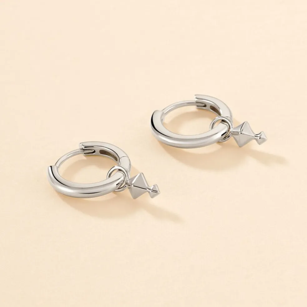 Créoles Olmos Argent Blanc