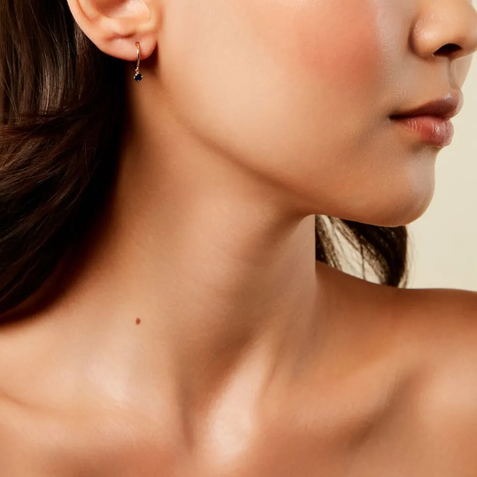 Créoles Onora Or Jaune Saphir