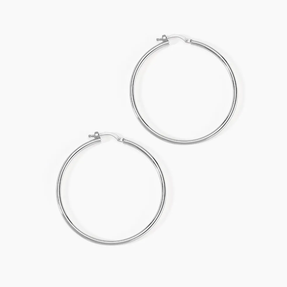 Créoles Or Blanc Rond